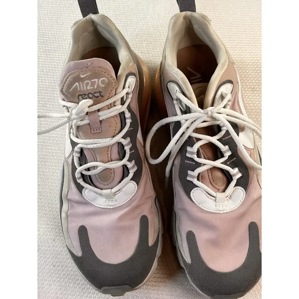 Nike Air Max‎ 270 React White/Pink Trainers Women's Size 7.5 CI3899-500